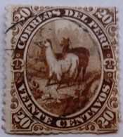 Pérou Peru 1866 Animal Lama Yvert 12 O Used - Perú
