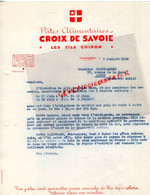 73- CHAMBERY- RARE LETTRE LES FILS CHIRON-PATES ALIMENTAIRES CROIX DE SAVOIE-1938- GAMBY ARLOT AUTUN - Lebensmittel