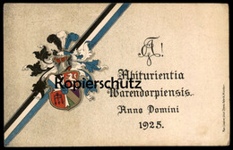 ALTE POSTKARTE WARENDORF ABITURIENTIA WARENDORPIENSIS ANNO DOMINI 1925 ABITUR COULEURKARTE STUDENTIKA Ansichtskarte AK - Warendorf