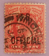 GRANDE BRETAGNE SERVICE YT 18 OBLITÉRÉ " EDOUARD VII" ANNÉES 1901/1904 - Dienstzegels