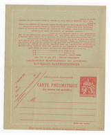 Carte Lettre Entier Pneumatique 2 F Chaplain Yv 2606 Neuf - Neumáticos