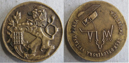 Tchéquie Médaille Exposition Générale Tchécoslovaque à Prague 1991, Frappe Monnaie - Autres & Non Classés