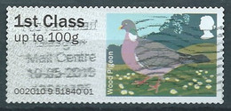 GROSBRITANNIEN GRANDE BRETAGNE GB 2010 POST&GO GARDEN BIRDS: WOOD PIGEON FC Up To 100g USED SG FS 6 MI ATM 5 YT TD 5 - Post & Go (distributori)