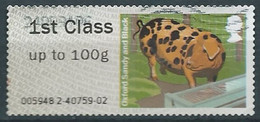 GROSBRITANNIEN GRANDE BRETAGNE GB 2012 POST&GO PIGS: OXFORD SANDY AND BLACK FC Up To 100g SG FS 34 MI ATM34 YT TD34 - Post & Go Stamps