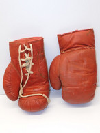 *ANCIENNE PAIRE DE GANTS DE BOXE EN CUIR Début XXe JUS GRENIER DECO COLLECTION   E - Altri & Non Classificati