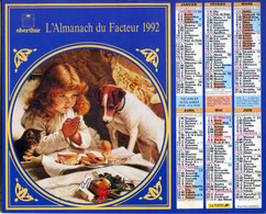 Almanach PTT - Oberthur - Yvelines - Val D'Oise - Essonne - Hauts De Seine - Seine-Saint-Denis - Val De Marne - 1992 - Grossformat : 1981-90