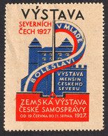 Castle Palace Mladá Boleslav 1927 Fair Exhibition Czechoslovakia FLAG Label Cinderella Vignette - Andere & Zonder Classificatie