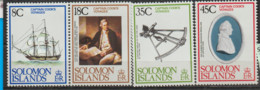 Solomon Islands  1979  SG  372-5  Capt Cooks Voyages Mounted Mint - Salomon
