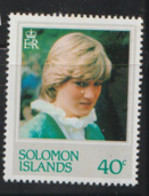 Solomon Islands  1982  SG 468  Princess  Diana  Mounted Mint - Isole Salomon