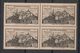 FEZZAN - 1946 - N°Yv. 28 - Fort De Sebha 10c Noir - Bloc De 4 - Neuf Luxe ** / MNH / Postfrisch - Ungebraucht