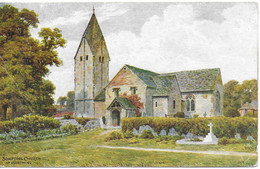 SOMPTING CHURCH, WORTHING, SUSSEX, ENGLAND. UNUSED POSTCARD   Ty4 - Worthing