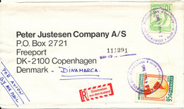 Paraguay Registered Air Mail Cover Sent To Denmark 24-5-1985 Topic Stamps (sent From The Embassy Of Brazil Asunicon) - Paraguay