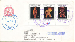 Costa Rica Cover Sent To Germany 22-9-1989 Topic Stamps - Costa Rica