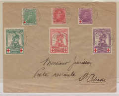 Courrier Du Havre à Ste-Adresse , Affranchi Aux N°  126 à 131  (1915)  /  Grand Format (170 X 126 Mm) - 1914-1915 Croix-Rouge