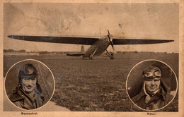 Les Aviateurs Lucien Bossoutrot Et Maurice Rossi - Record Du Monde Distance Algerie 1931  -  CPA - Aviateurs