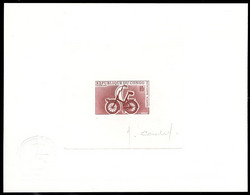 CONGO(1969) Folding Bicycle. Scott No 185. Yvert No 230. Die Proof In Violet-brown Signed By The Engraver COMBET. - Sonstige