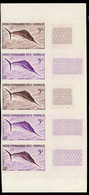 SOMALI COAST(1959) Swordfish. Trial Color Proofs In Strip Of 5 With Multicolor. Scott No 277, Yvert No 293. - Autres & Non Classés