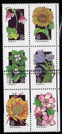 U.S.A.(1992) Wild Flowers. Fantastic Perforation Error In A Block Of 6. Scott No 2665-6, 2675-6, 2686-7 - Varietà, Errori & Curiosità