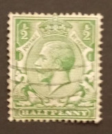 Roi George V 1913 - 1/2 Penny Vert - Très Bon état - Used Stamps