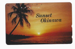 JAPON  OKINAWA PALMIER COUCHER De SOLEIL - Hawaï