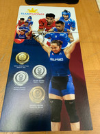 Philippines Stamp M Card Sports Weightlifting Boxing Gold Silver Bronze Winner - Sommer 2020: Tokio