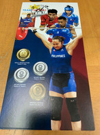 Philippines Stamp M Card Sports Weightlifting Boxing Gold Silver Bronze Winner - Estate 2020 : Tokio