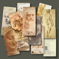 China Bookmark，Leonardo Da Vinci Painting，10 Bookmarks - Marque-Pages