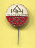 Weightlifting Gewichtheben - Olympic Olympiade Montreal 1976. Vintage Pin Badge Abzeichen - Weightlifting