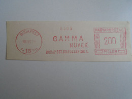 D191652  Hungary  GAMMA Művek 1970  - 200 Filler - RED METER  FREISTEMPEL  EMA - Automatenmarken [ATM]