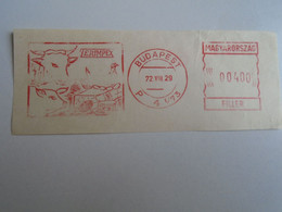 D191654  Hungary   TERIMPEX  1972  - 400 Filler - RED METER  FREISTEMPEL  EMA - Machine Labels [ATM]
