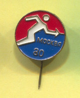Fencing Swordplay - Moscow 1980. Olympic Olympiade, Vintage Pin Badge Abzeichen - Fechten