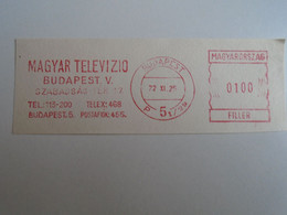 D191668  Hungary  MAGYAR TELEVÍZIÓ  MTV TV  1972-   100 Filler - RED METER  FREISTEMPEL  EMA - Automatenmarken [ATM]