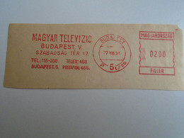 D191669  Hungary  MAGYAR TELEVÍZIÓ  MTV TV  1972-   200 Filler - RED METER  FREISTEMPEL  EMA - Timbres De Distributeurs [ATM]