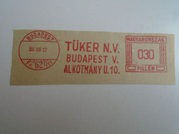 D191672   Hungary  TÜKER N.V. Budapest  1950   - 30 Filler  RED METER  FREISTEMPEL  EMA - Timbres De Distributeurs [ATM]