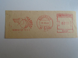 D191681 Hungary MASPED   Budapest  1972- 0200 Filler  RED METER  FREISTEMPEL  EMA - Machine Labels [ATM]