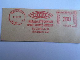 D191685 Hungary HIKI Hiradástechnikai Ipari Kutató Intézet Budapest  1971- 300 Filler  RED METER  FREISTEMPEL  EMA - Viñetas De Franqueo [ATM]