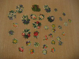 Flower Flowers Flora Many Little Old Chromos Die-cuts Decoupis Chromo Decoupi Die-cut Year: ??? - Bloemen