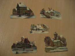 Chocolate Chocolat AMATLLER Barcelona 5 Old Chromos Die-cuts Decoupis Chromo Decoupi Die-cut Year: ??? - Infantes