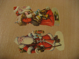 Santa Claus Pere Noel 2 Old Chromos Die-cuts Decoupis Chromo Decoupi Die-cut Year: ??? - Motiv 'Weihnachten'