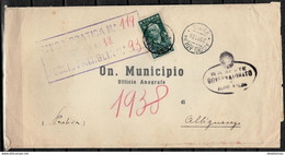 Italy / Ethiopia Cover 1938 ☀ Postal History / Public Notice / Ufficio Anagrafe - Ethiopia