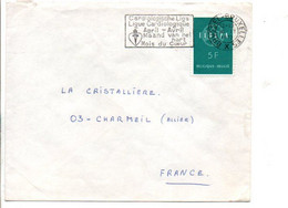 BELGIQUE SEUL SUR LETTRE POUR LA FRANCE 1973 - Cartas