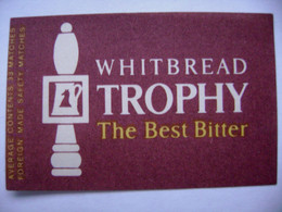 WHITBREAD TROPHY The Best Bitter, Brewery, 33 Matches - Matchbox Label (5,3 X 3,5 Cm), Czechoslovakia Export UK - Zündholzschachteletiketten