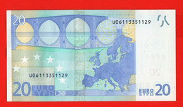 98 - BILLET 20 EUROS 2002 NEUF Signature WIM DUISEMBERG  N° U06113351129 - Imp L004F1 - 20 Euro