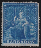 Basbados  .    SG   .  24     .   No Wmk  .  1861-70     .     (*)     .   Without Gum - Barbados (...-1966)