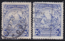 Barbados  .   SG    .     233+233a        .     Multiple Script  CA      .   1925-35      .  O    .   Cancelled - Barbades (...-1966)