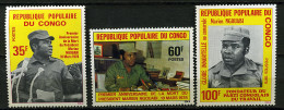 Rep. Congo ** N° 491 à 493 - 1er Ann. De La Mort Deu Pt Ngouabi - Neufs