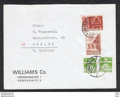 DENMARK: 1967 COVERT WITH : 10 Ore X 2 + 10 Ore + 50 Ore (YV / TELL.336Ax2 + 412 + 460) - TO GERMANY - Covers & Documents