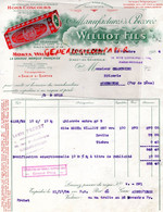 72- SABLE SUR SARTHE- POIX DU NORD-FACTURE WILLIOT FILS-MANUFACTURE DE CHICOREE MOKTA-GIRAUD DUQUESNE-1924 - Levensmiddelen