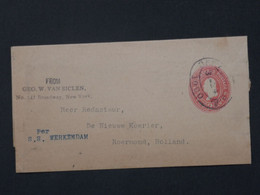 AA 19 ETATS UNIS  BELLE LETTRE ENTIER 1900 NEW YORK  A ROERMONT HOLLAND  +++AFFRANCH. INTERESSANT++ - ...-1900