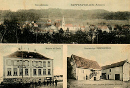 Roppenzwiller , Roppentzwiller * Gruss Souvenir Du Village 3 Vues * Restaurant EGGENSPIELER * Mairie Et école - Andere & Zonder Classificatie